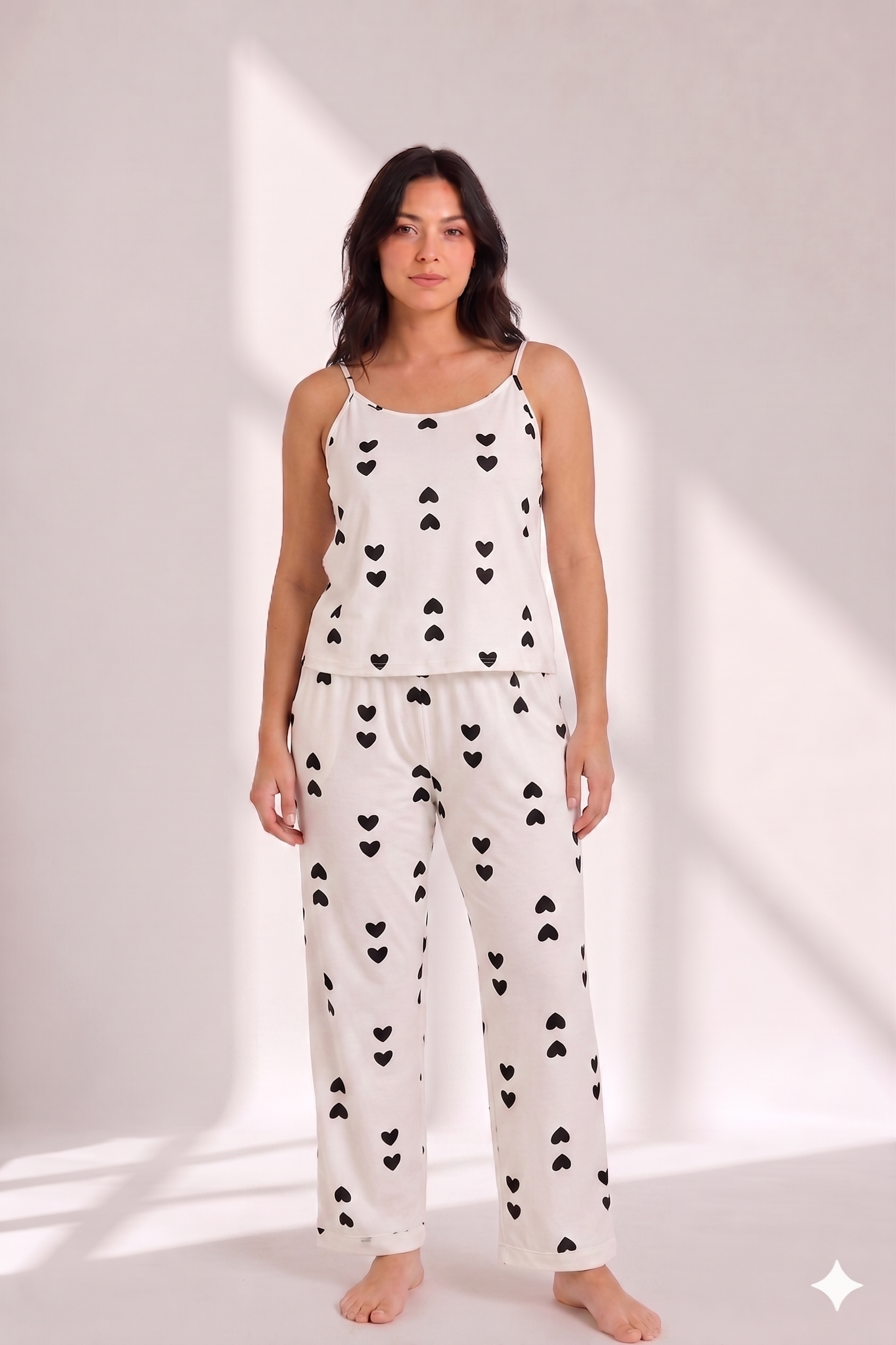 Black Hearts Cami & Pants Set