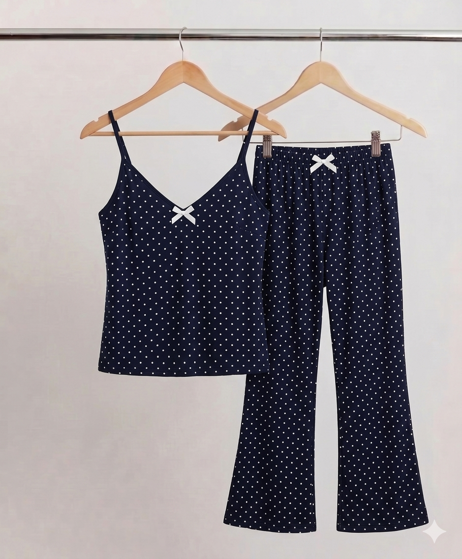 Hot Navy Cami & Pants Set