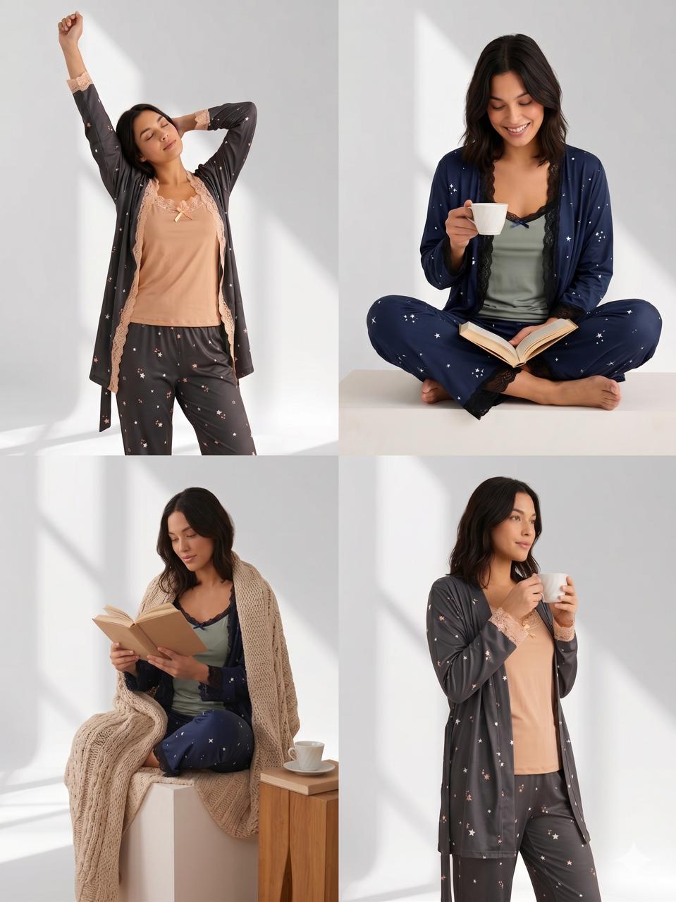 Midnight Stars 3-Piece Pajama Set